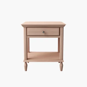 Modern Wooden Nightstand with Drawer and Open Shelf