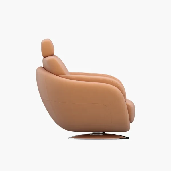 Luxury Swivel Lounge Chair with Adjustable Headrest