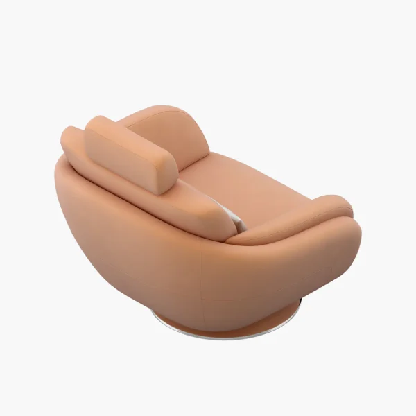 Luxury Swivel Lounge Chair with Adjustable Headrest