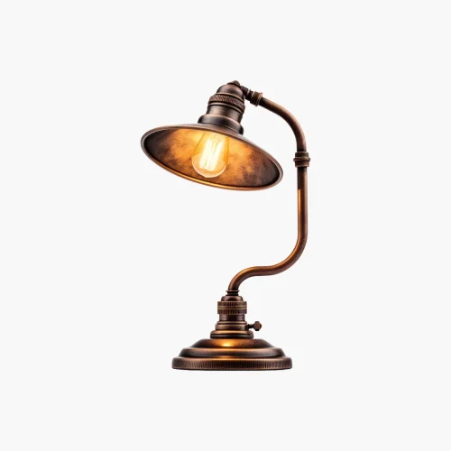 product-20 Vintage Industrial Metal Table Lamp with Adjustable Shade
