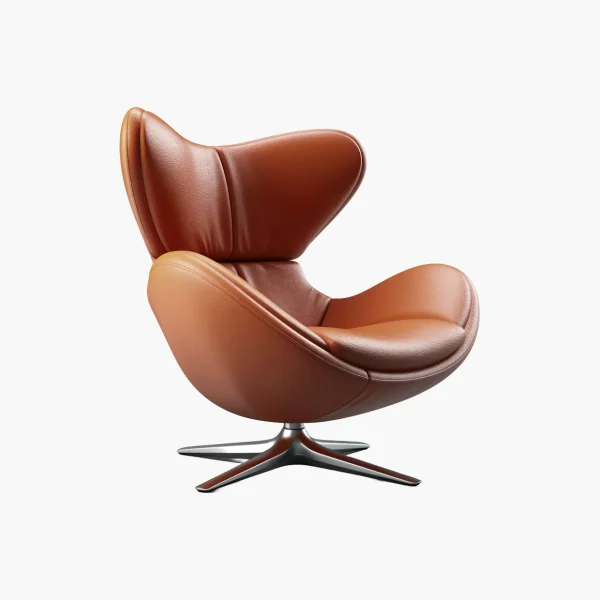 product-21_2 Modern Swivel Lounge Armchair with Ergonomic High-Back Design