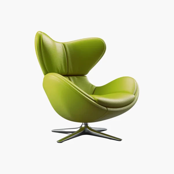 product-21_4 Modern Swivel Lounge Armchair with Ergonomic High-Back Design