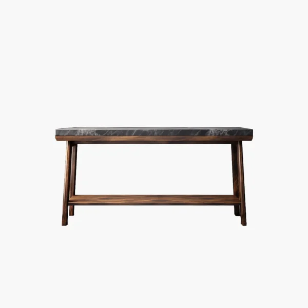 Modern Console Table with Stone Top
