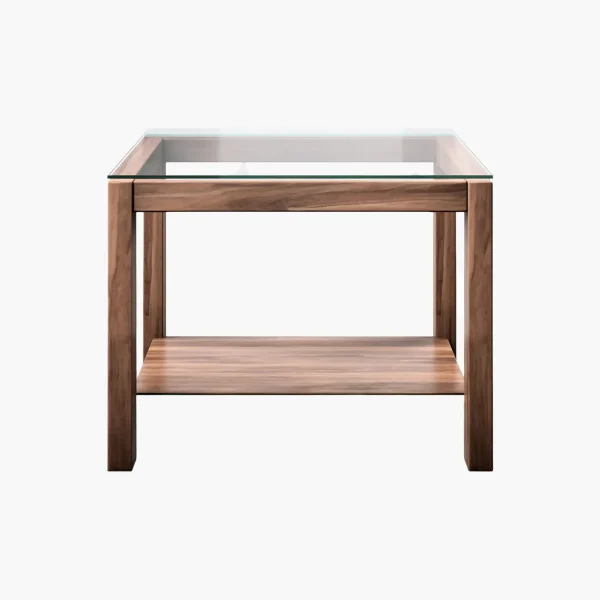 Modern Glass Top Side Table