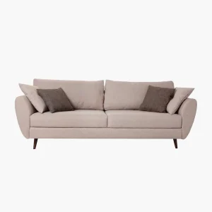 Modern Three-Seater Fabric Sofa