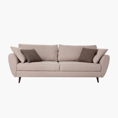 Modern Three-Seater Fabric Sofa