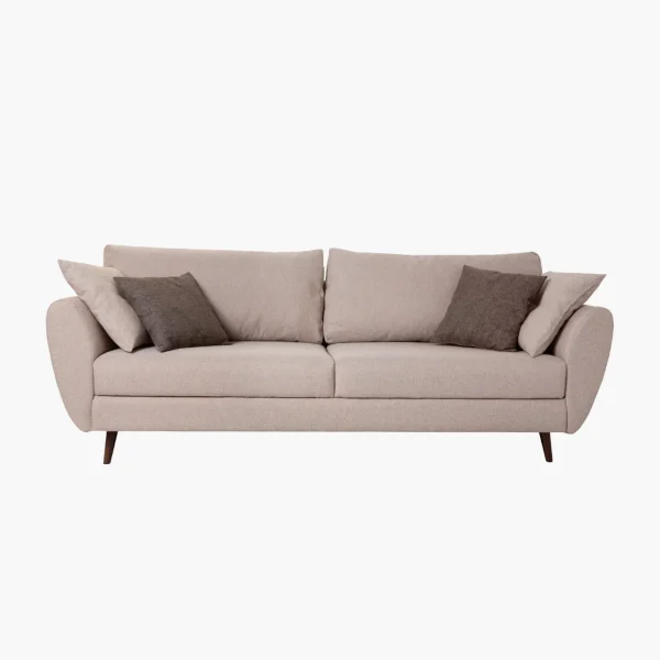 Modern Three-Seater Fabric Sofa