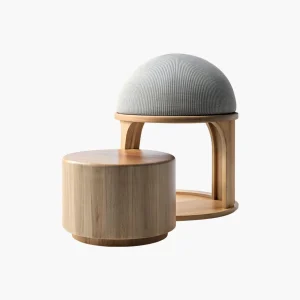 Modern Upholstered Accent Chair with Wooden Legs